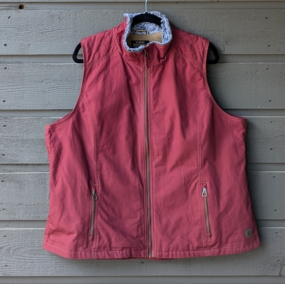 Noble Outfitters Canvas Vest Burgundy Red Size XXL